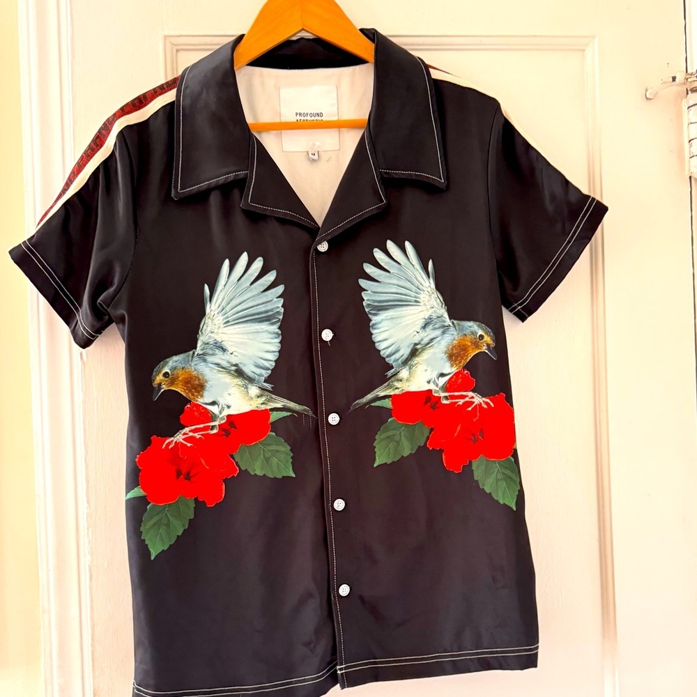 Profound Aesthetic  Flying Birds Short Sleeves Shirt